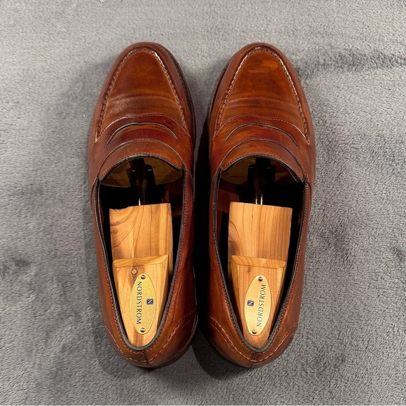 Allen Edmonds Randolph Brown Leather Penny Loafers - Picture 6 of 11